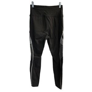 Avia Women's Active Performance Flex Tech Bold Stripe Leggings - SMALL